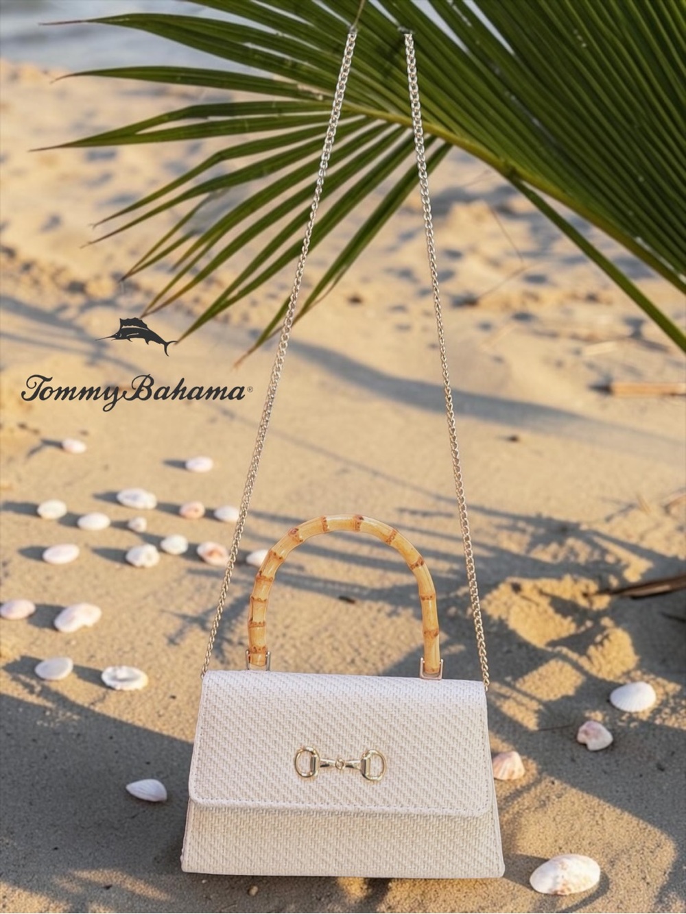 Tommy Bahama Bamboo Top Handle Straw Crossbody Bag NWT - Picture 8 of 10